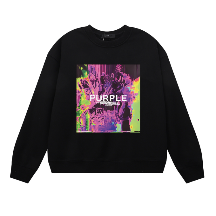 Purple Men's Long-Sleeve T-shirt Sweatshirt 1121