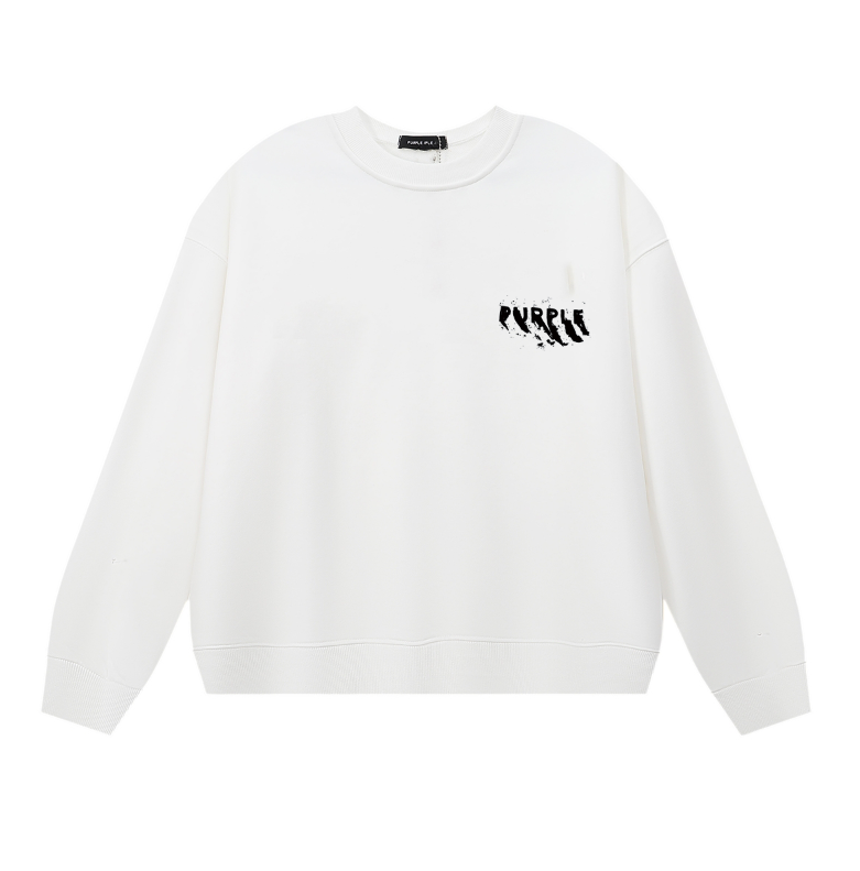 Purple Men's Long-Sleeve T-shirt Sweatshirt 1137