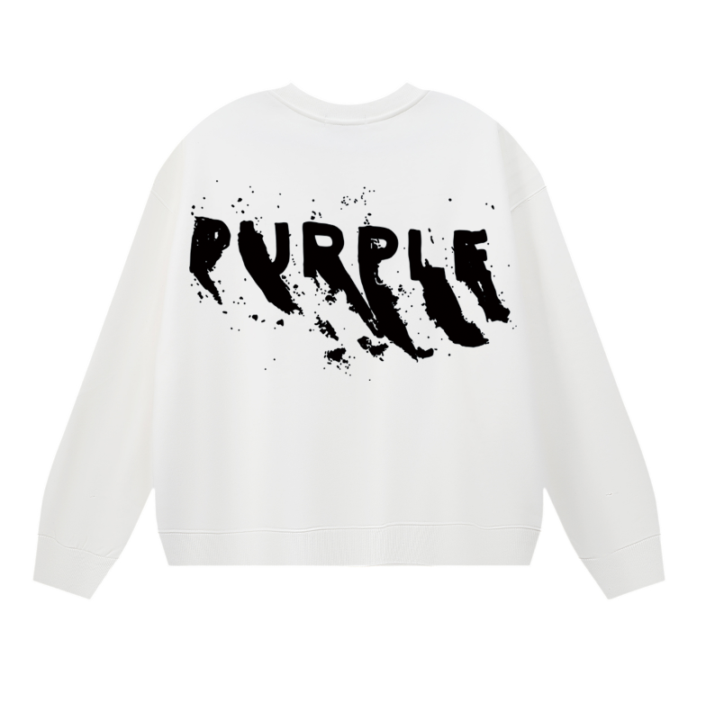 Purple Men's Long-Sleeve T-shirt Sweatshirt 1137