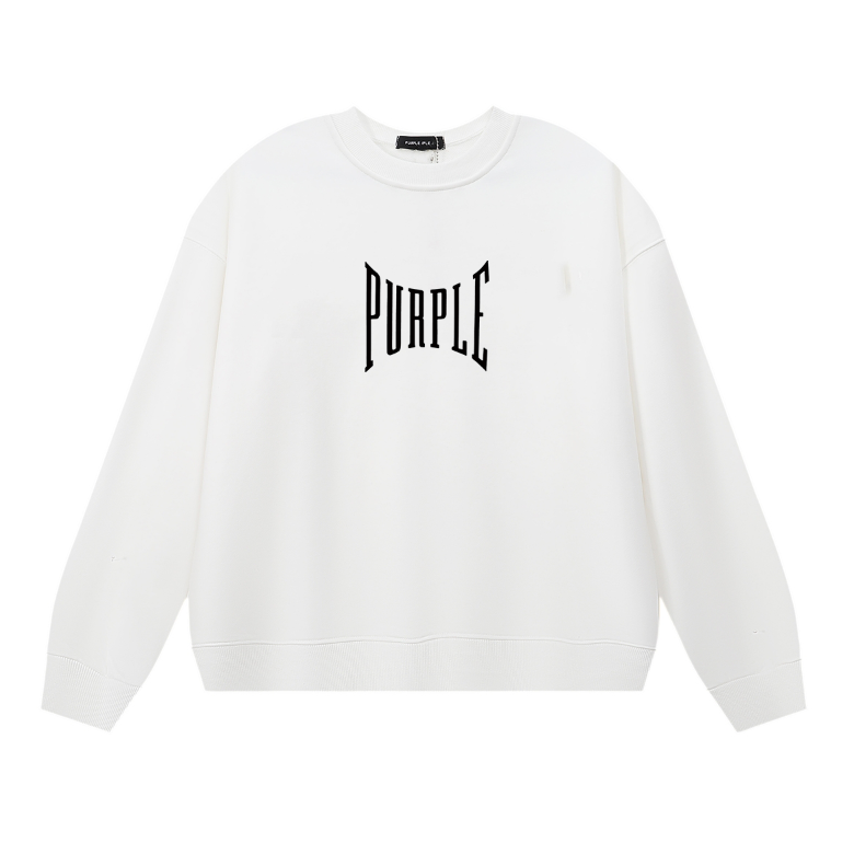 Purple Men's Long-Sleeve T-shirt Sweatshirt 1156