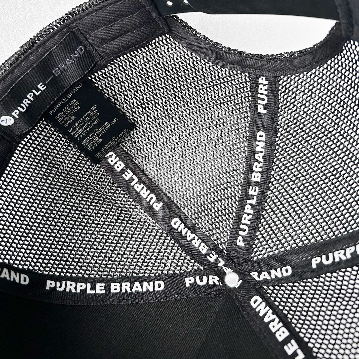 Purple Hat Mesh Stitching Embroidery PB003#