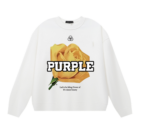 Purple Men's Long-Sleeve T-shirt Sweatshirt 1143